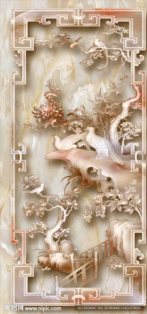 浮雕石材工艺大理石玄关