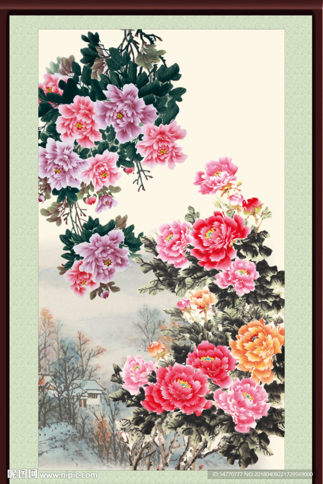 国画牡丹