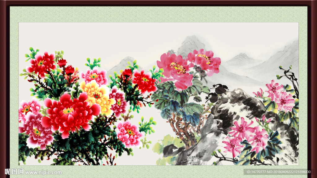 国画牡丹