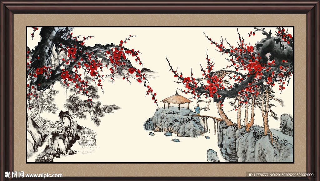 国画梅花