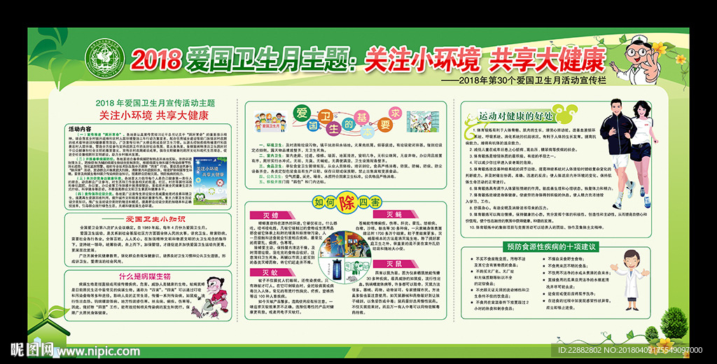 爱国卫生月展板
