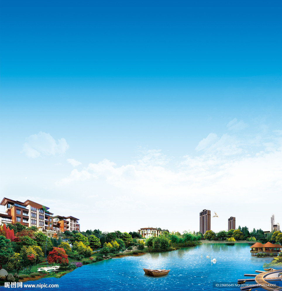 湖景小船洋房