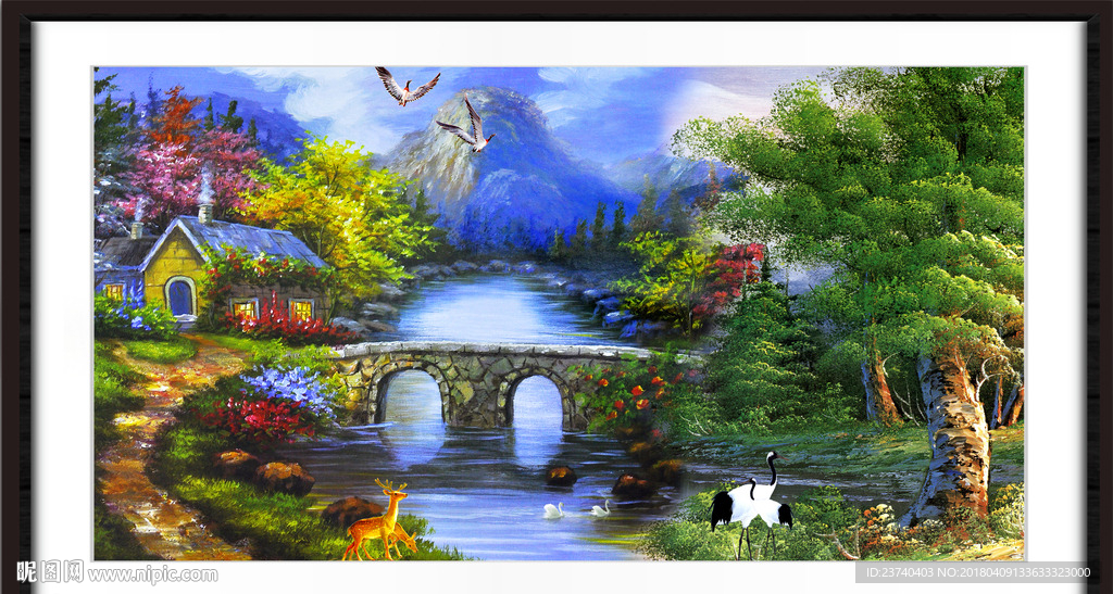 山水风景油画