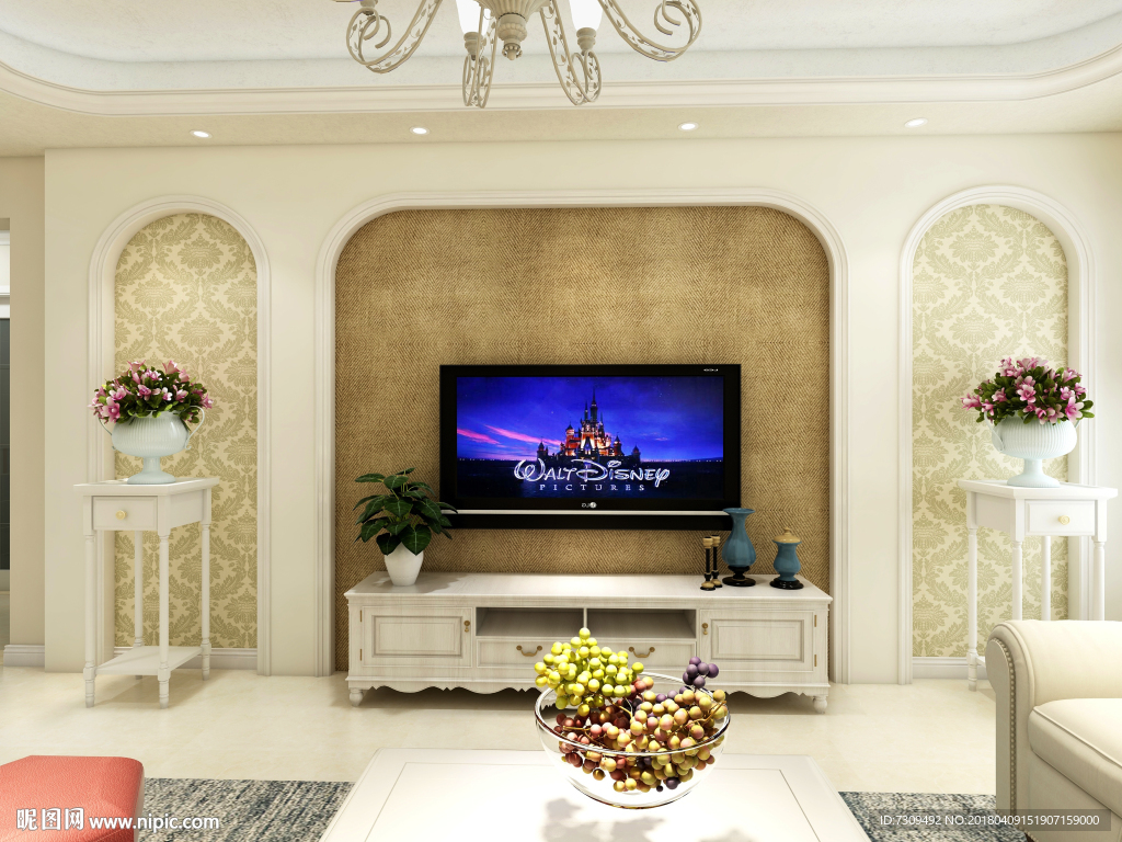 田园风格电视背景墙