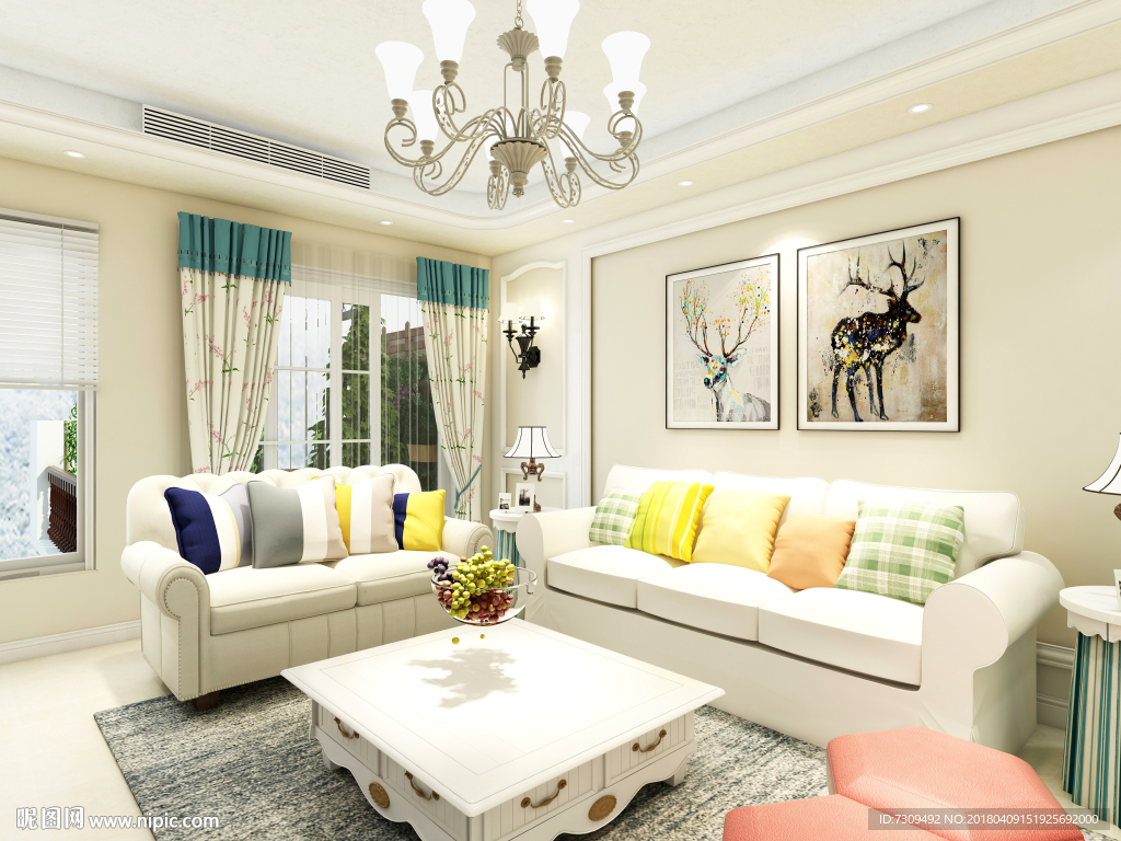 田园风格客厅装修效果图