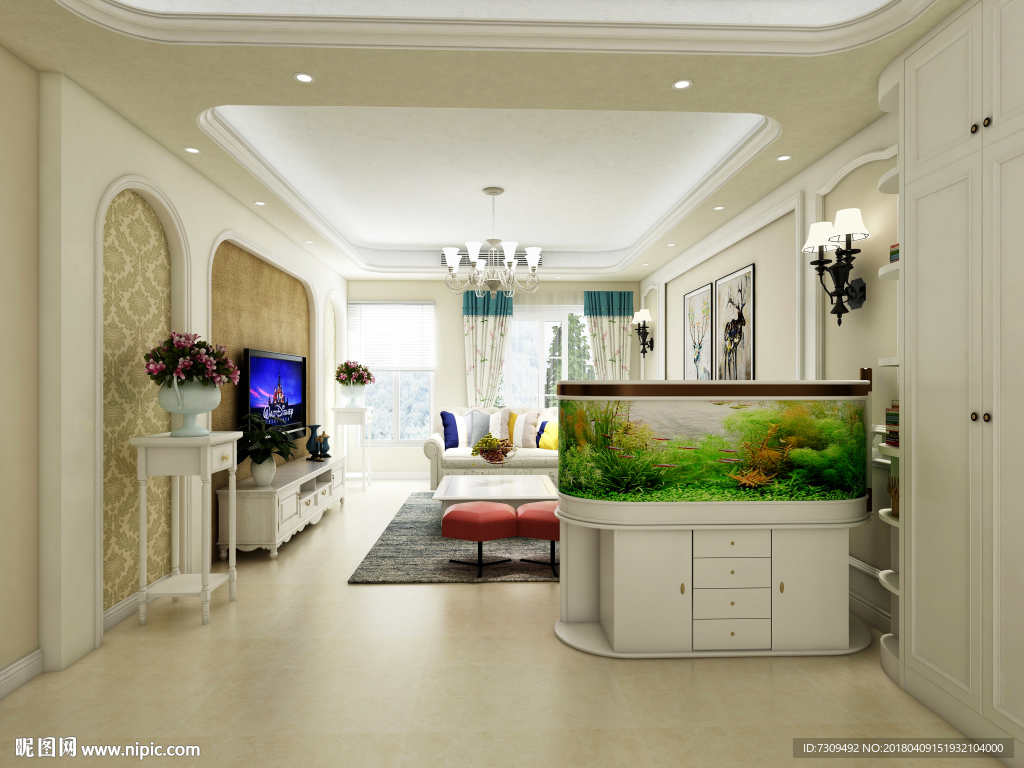 田园家居客厅装修效果图