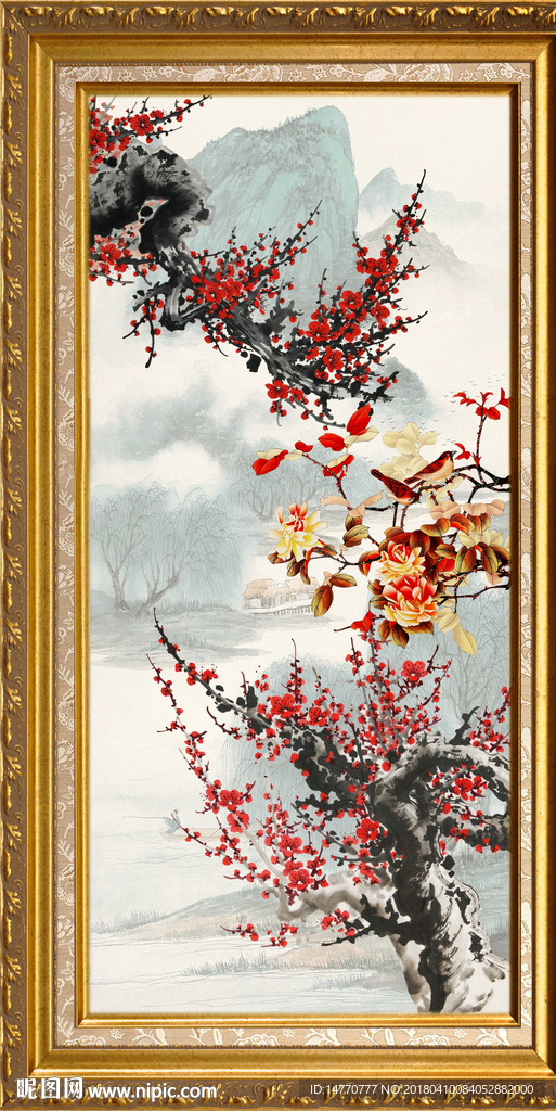 国画梅花