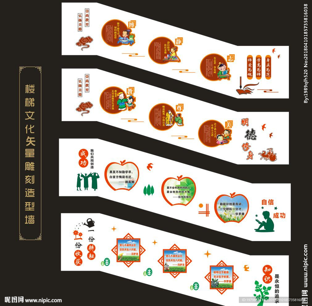 学校楼梯文化墙