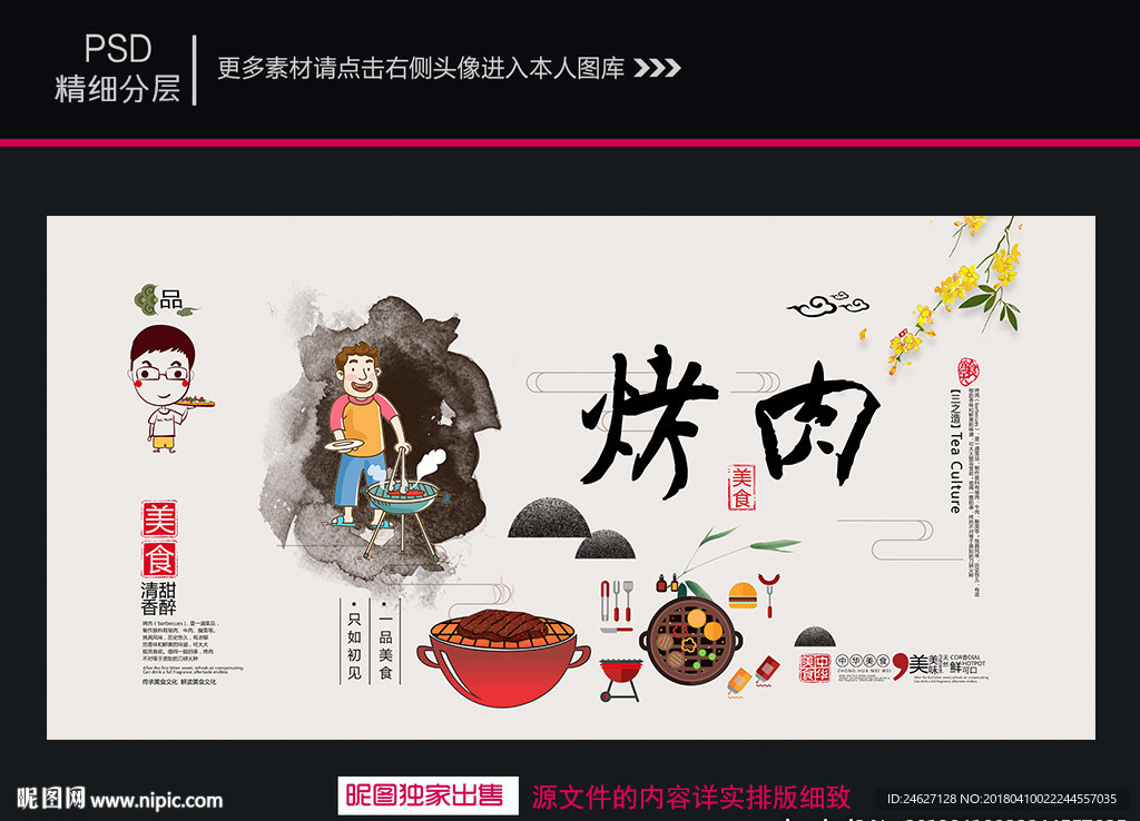 烤肉海报