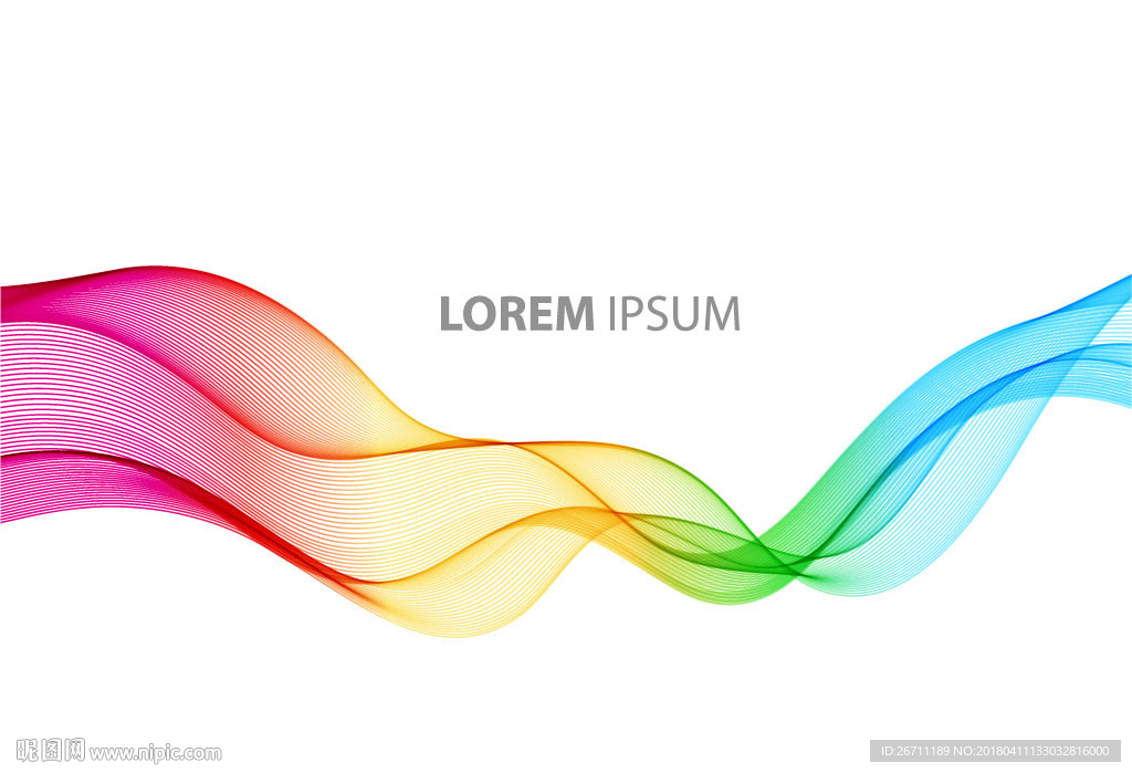 彩色曲线矢量设计素材图片
