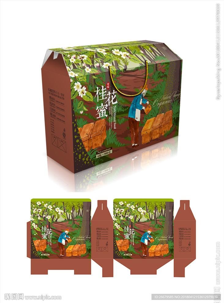 桂花蜂蜜包装(平面图)