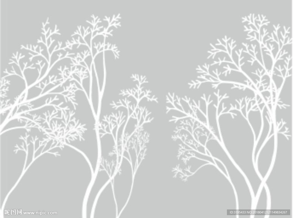 树枝 树干  硅藻泥图案