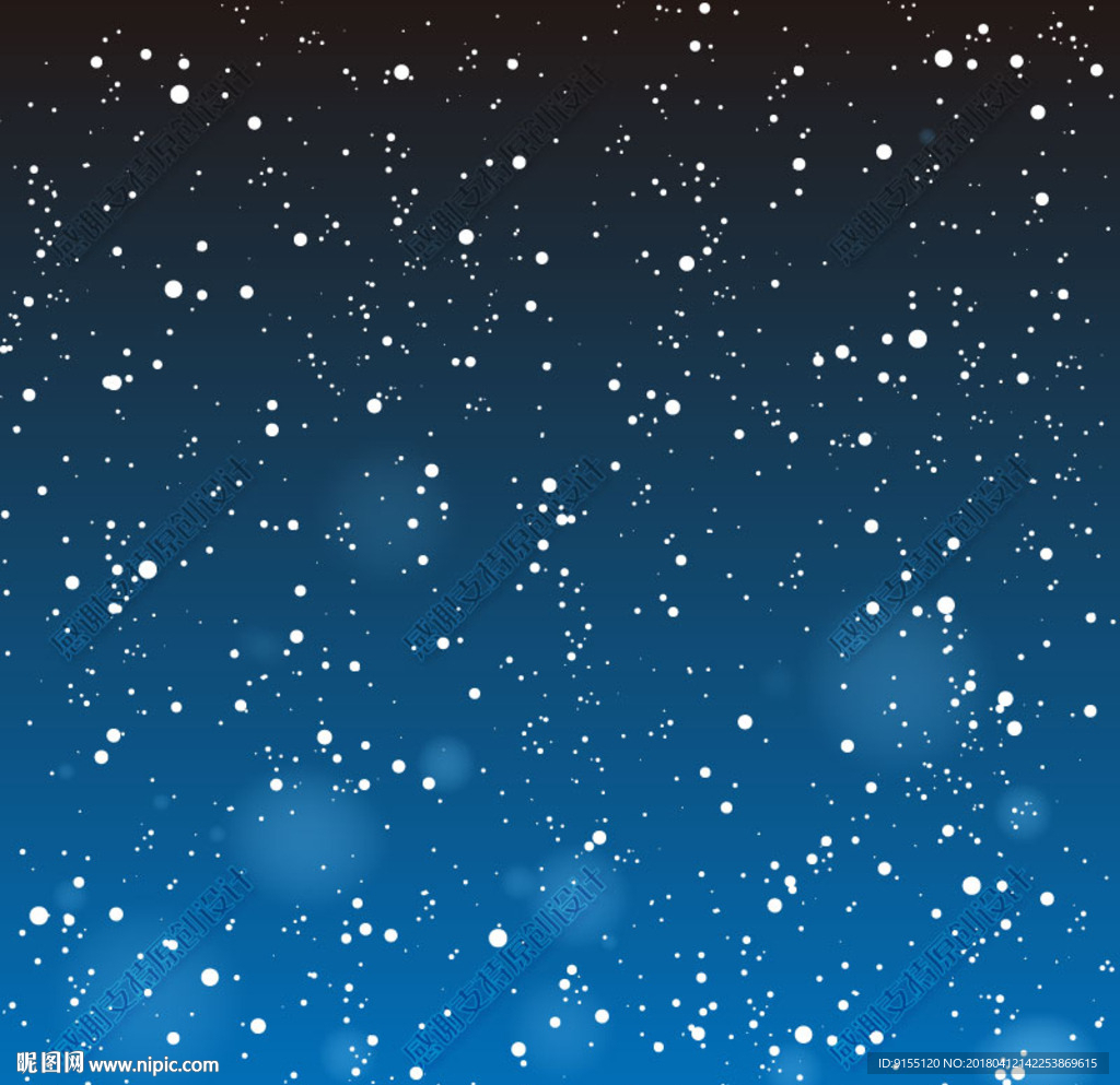 深夜密集雪花背景