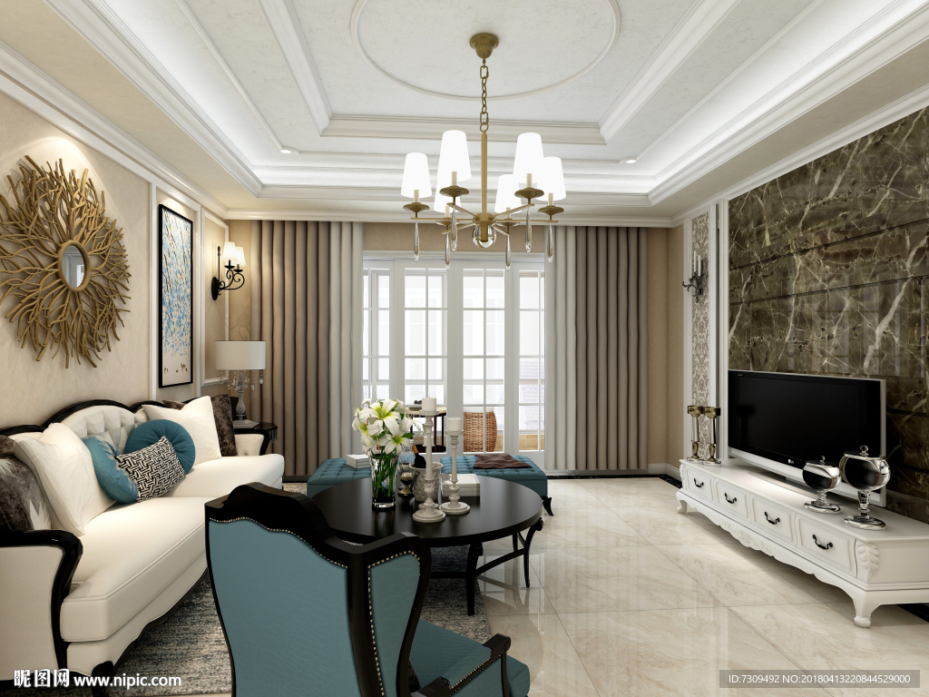 欧式客厅装修效果图