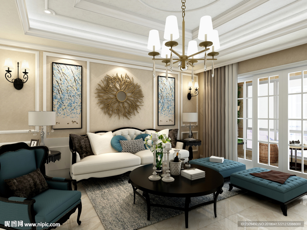 欧式客厅装修效果图