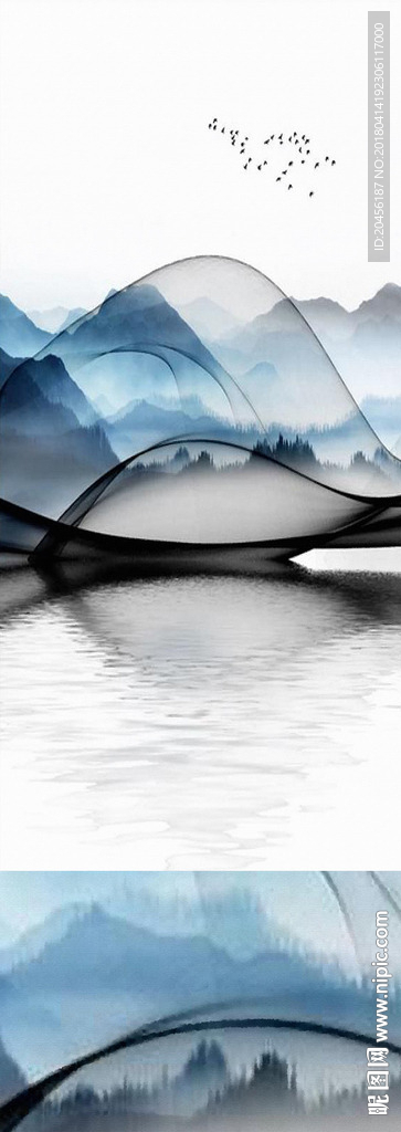 抽象水彩水墨装饰画