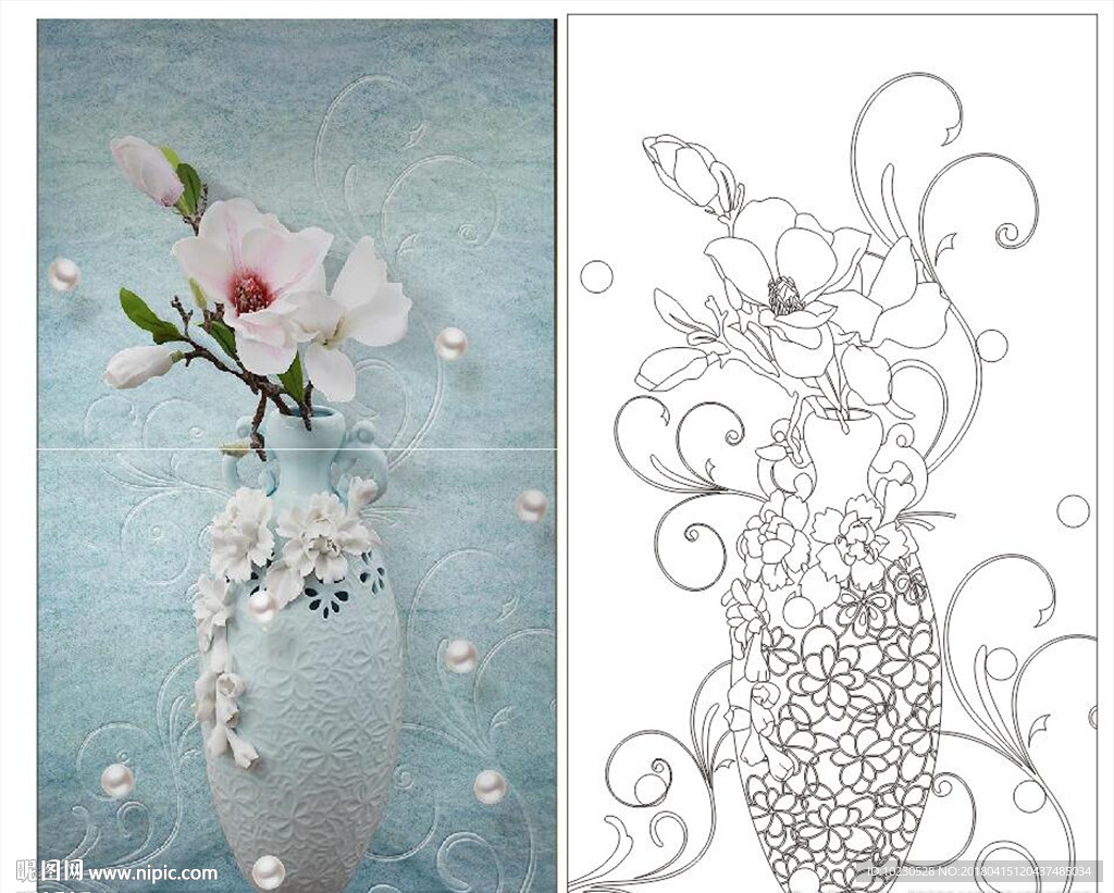 花瓶 3d 欧式 工艺玻璃