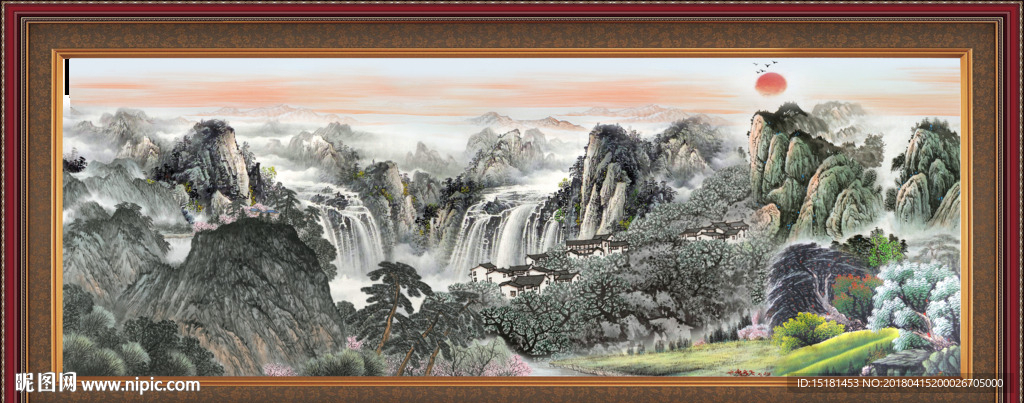 巨幅山水画