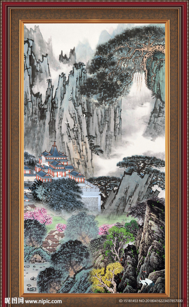 竖幅国画