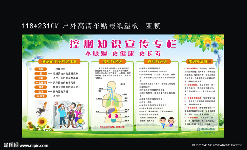 控烟戒烟宣传栏