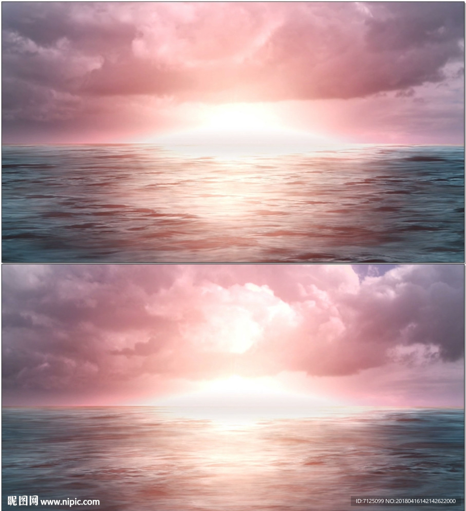 梦境海上日出唯美景色