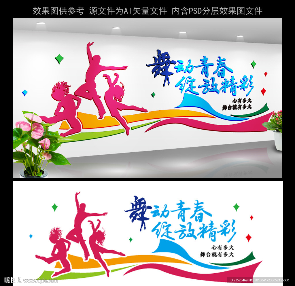 舞蹈艺术文化墙