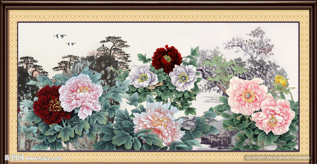 国画牡丹