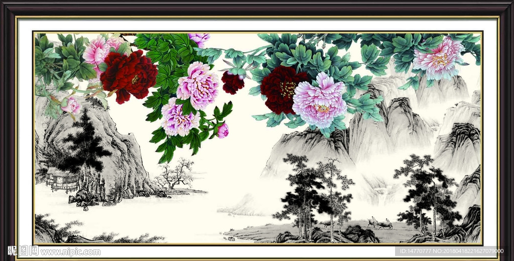 国画牡丹