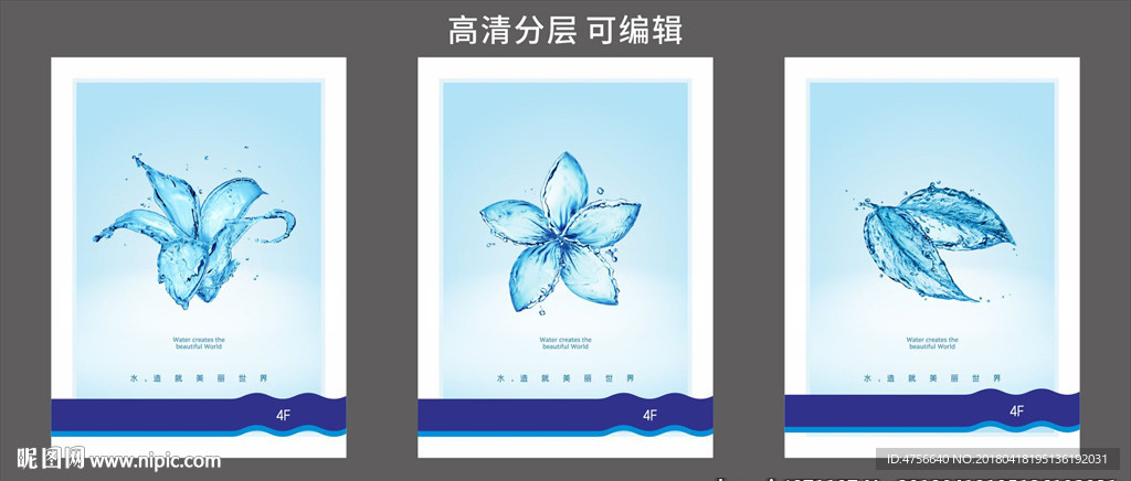 环保系列海报之水资源与植物