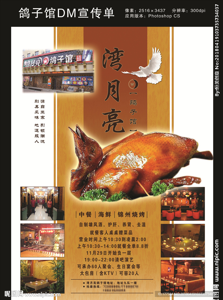 鸽子馆DM宣传单