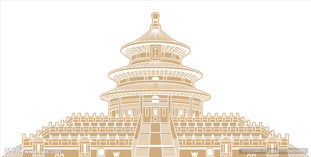 北京天坛剪影