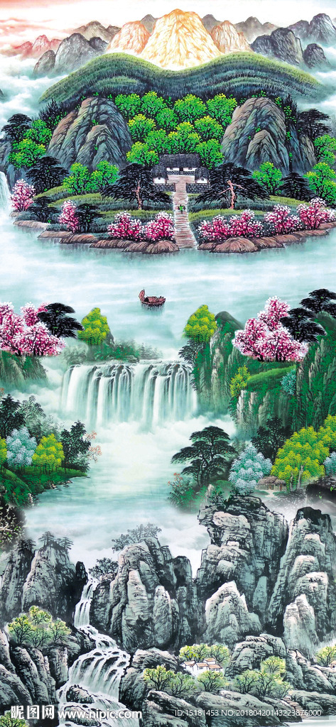 竖幅国画