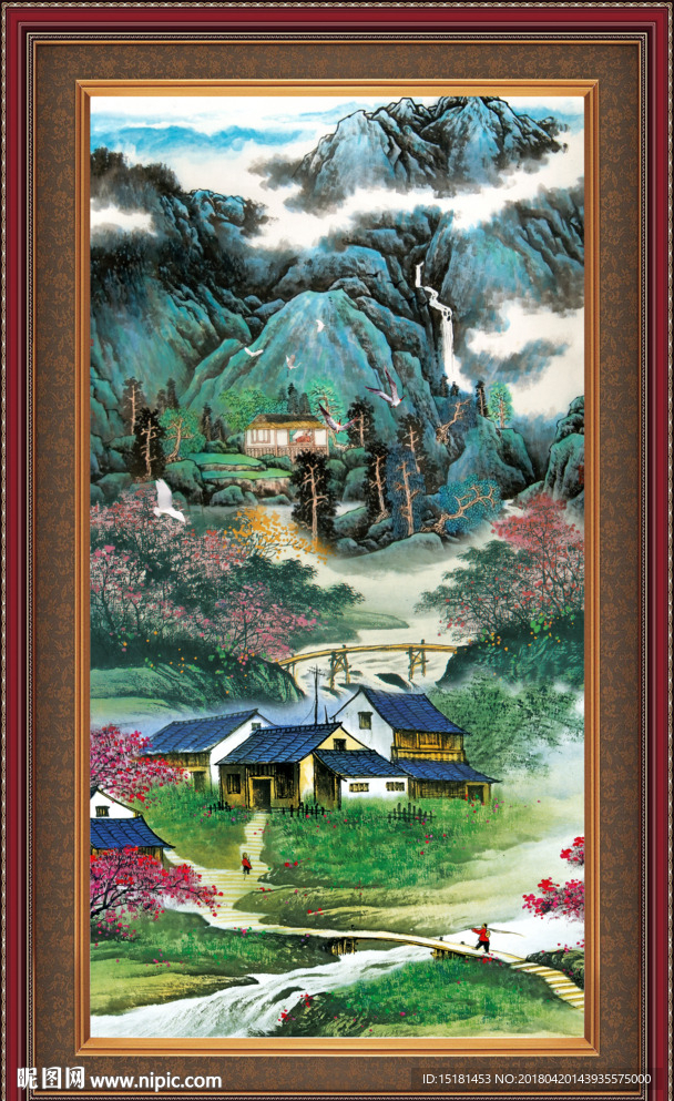 竖幅国画