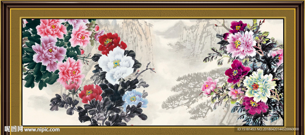 国画牡丹