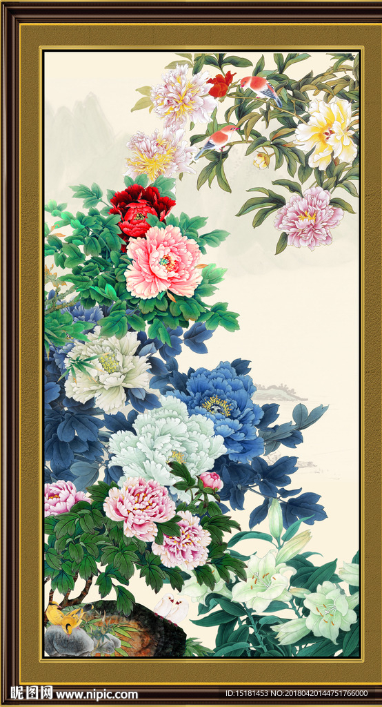 国画牡丹