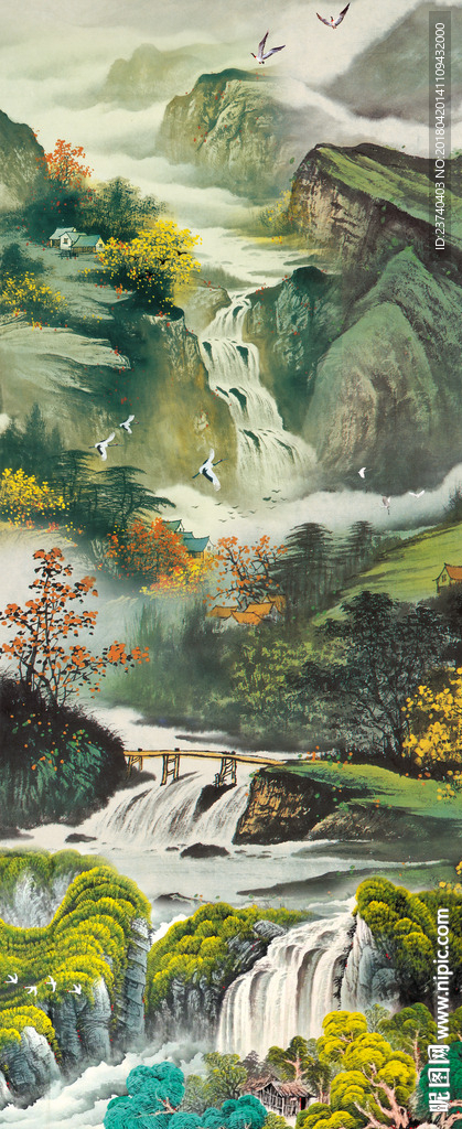 玄关国画山水