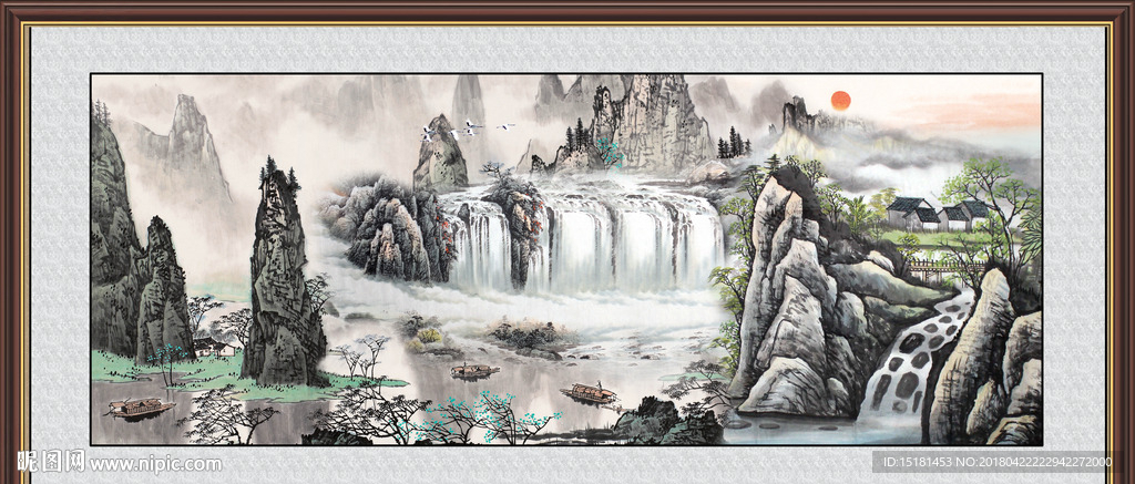 水墨国画山水