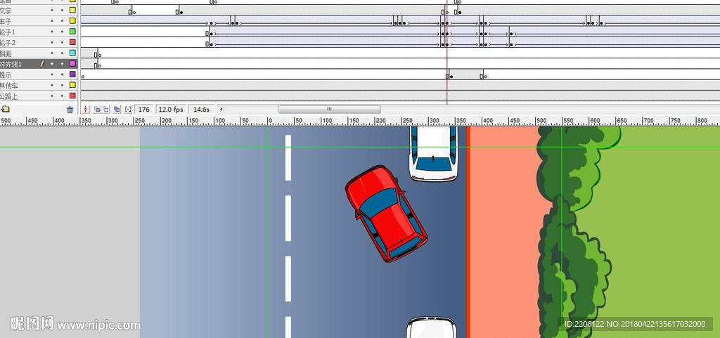 俯视图车辆倒车技巧动画30秒