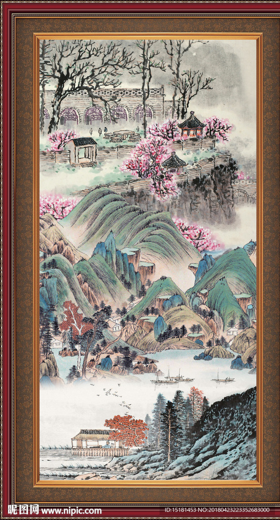 竖幅国画