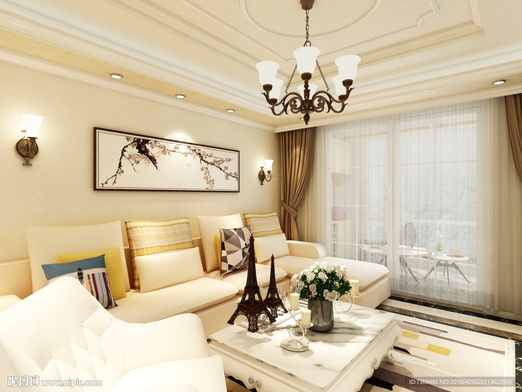 欧式客厅装修效果图