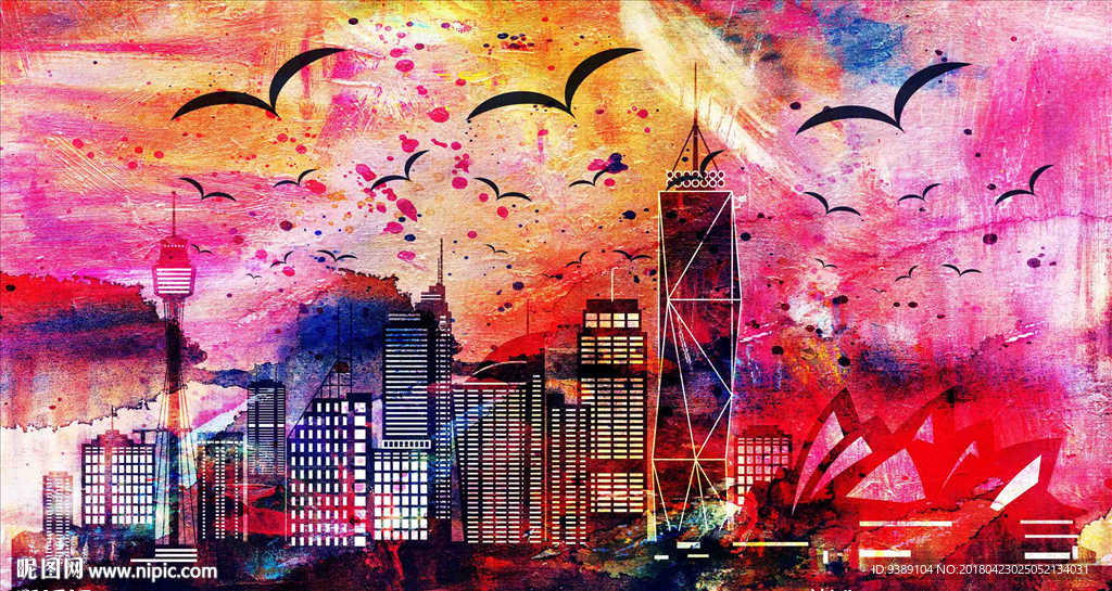 城市油画