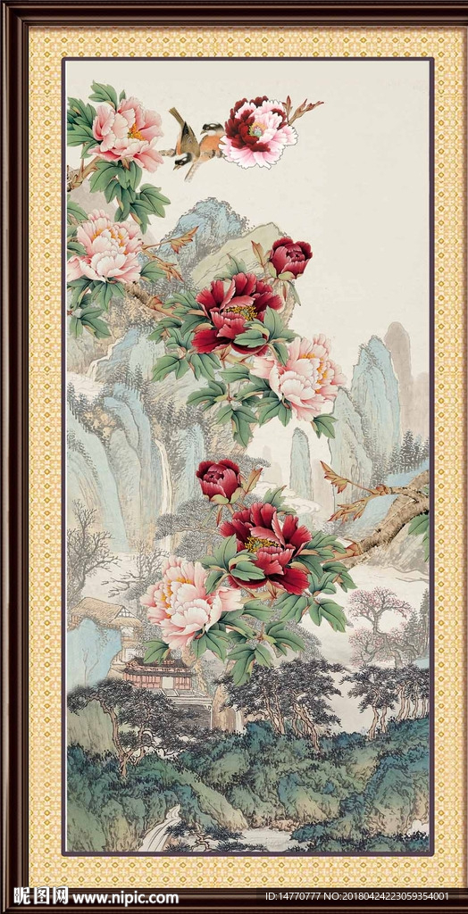 国画牡丹
