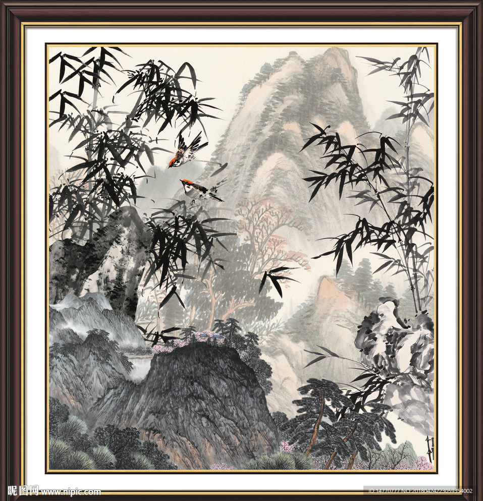 水墨竹子