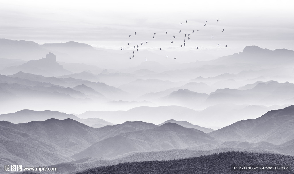 水墨山水画
