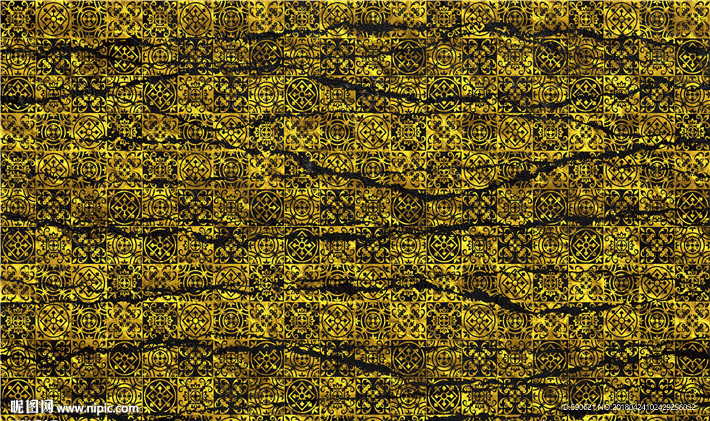 欧式花纹背景墙