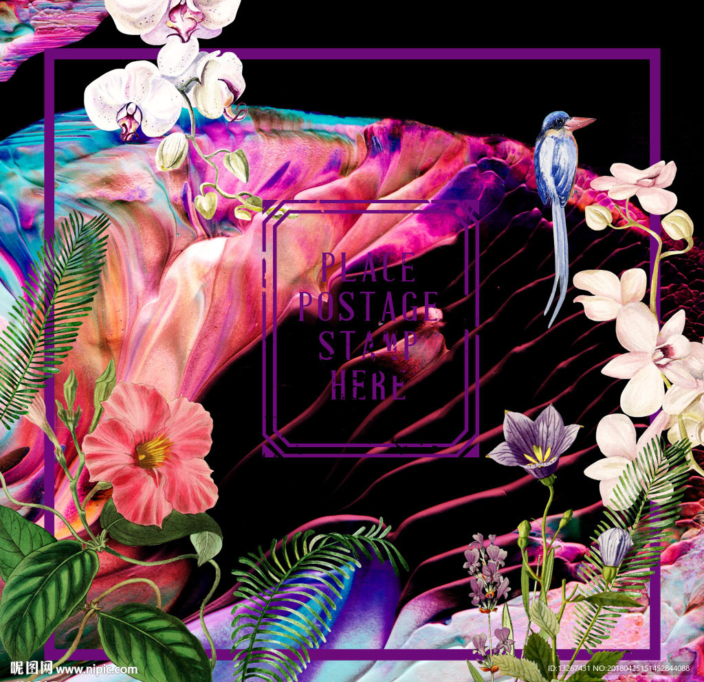 复古抽象花纹