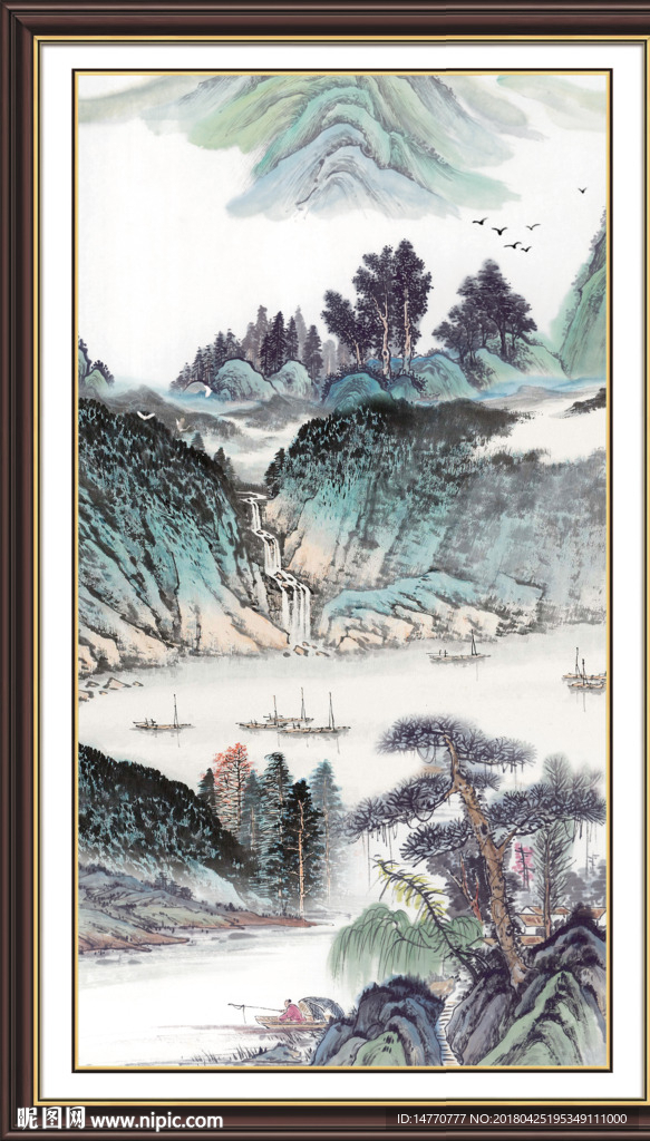 竖幅国画