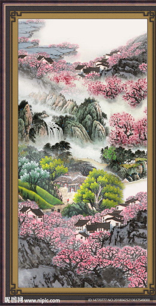 竖幅国画