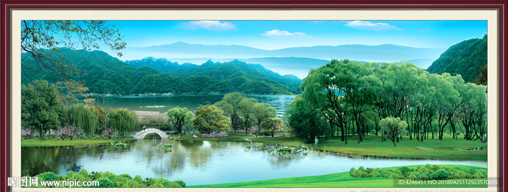 山水风景壁画