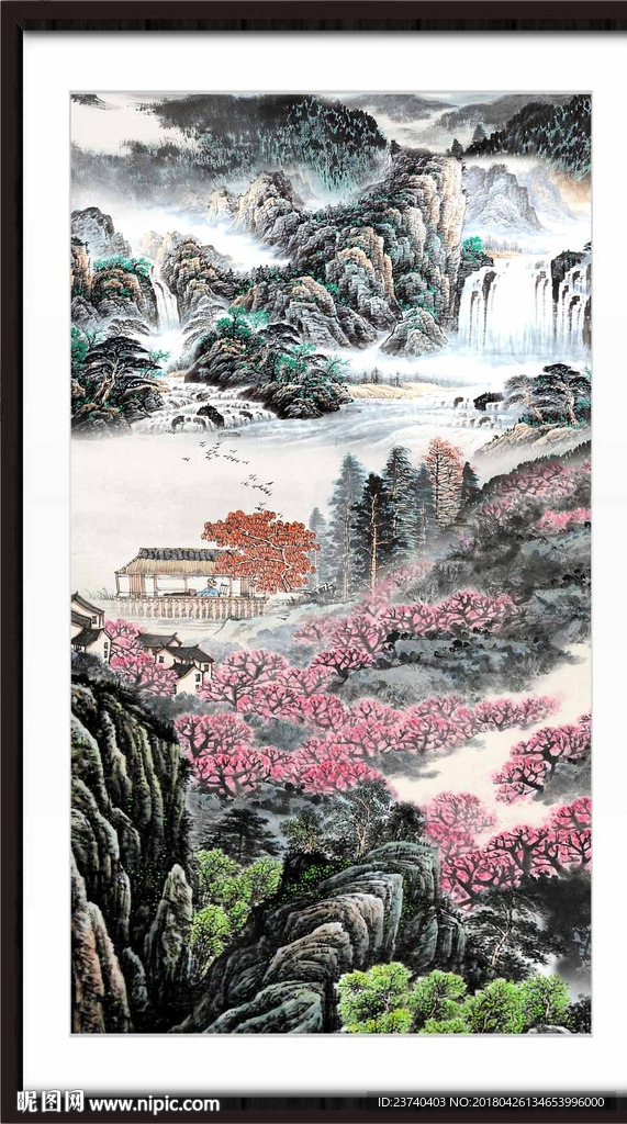 竖幅国画